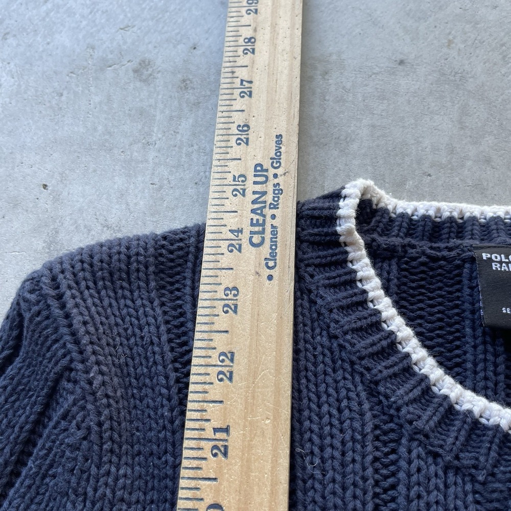 VTG Ralph Lauren Polo Jeans Co USA American Flag Women's M Sweater Y2K Preppy - Picture 5 of 6